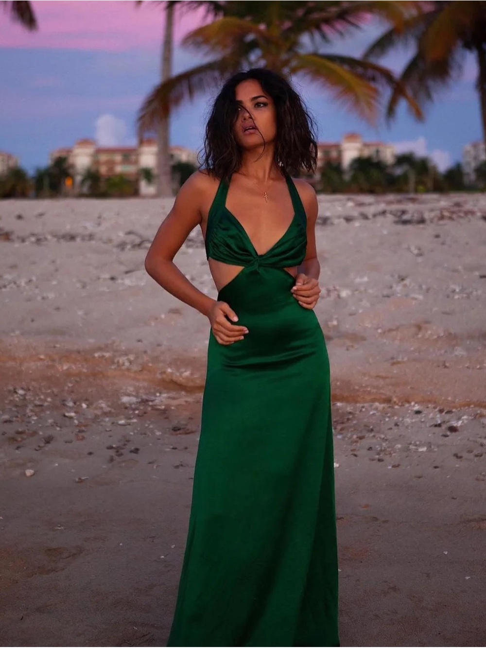 Rat & Boa Seraphina Dress Green Long Maxi Satin Formal Wedding Guest Rare Small